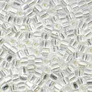 Miyuki Dreieck Perlen, Triangle Beads 2,5mm 1101 transparent silverlined Clear 13gr