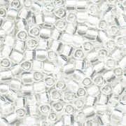 Miyuki Dreieck Perlen, Triangle Beads 2,5mm 1104 colorlined White 13gr