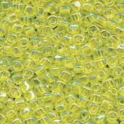 Miyuki Dreieck Perlen, Triangle Beads 2,5mm 1153 transparent rainbow Lime Green 13gr