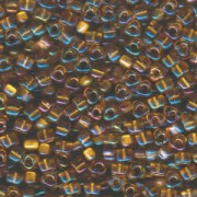 Miyuki Dreieck Perlen, Triangle Beads 5mm 1126 transparent colorlined Yellow Gold 12gr