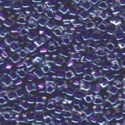 Miyuki Dreieck Perlen, Triangle Beads 5mm 1558 transparent sprakling Dark Amethystlined Clear 12gr