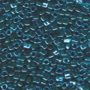 Miyuki Dreieck Perlen, Triangle Beads 2,5mm 1830 colorlined Light Blue Dark Teal 13gr