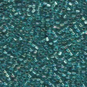 Miyuki Dreieck Perlen, Triangle Beads 3mm 1821 aqua lined Sky Blue ca13gr