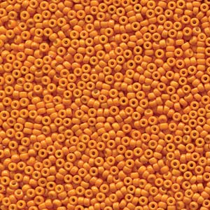 Miyuki Rocailles Perlen 2mm 4454 Duracoat opaque dyed Orange ca 12gr
