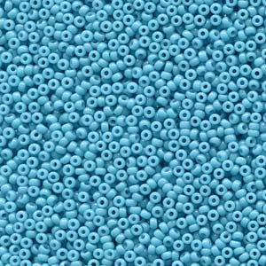Miyuki Rocailles Perlen 2mm 4478 Duracoat opaque dyed Aqua Blue ca 12gr