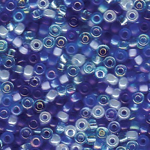 Miyuki Rocailles Perlen 2mm Mix02 Blue Tones ca 24 Gr.