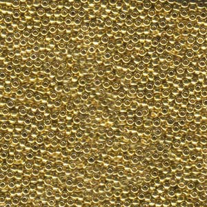 Miyuki Rocailles Perlen 4mm 193 24Karat light Gold Plated 20gr