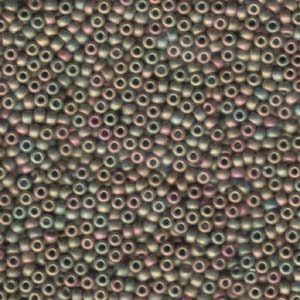 Miyuki Rocailles Perlen 3mm 2035 metallic matte irisierend Khaki ca 13gr