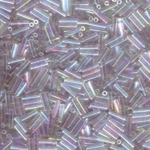 Miyuki Stäbchen Perlen Bugle Beads 1,5mm 0250 transparent rainbow Clear 12gr
