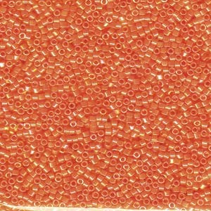 Miyuki Delica Perlen 1,6mm DB0161 Opaque Orange AB 5gr