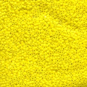 Miyuki Delica Perlen 1,6mm DB0751 Opaque matt Yellow 5gr