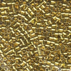 Miyuki Delica Perlen 3mm DBL0031 metallic 24 Karat Gold plated ca 6,8 Gr.