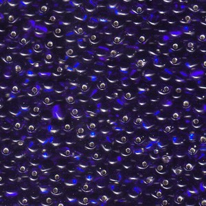 Miyuki Tropfen Perlen 3,4mm 0020 transparent silverlined Cobalt Blue 10gr