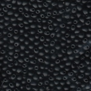 Miyuki Tropfen Perlen 3,4mm 0401F opaque matte Black 10gr
