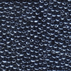 Miyuki Tropfen Perlen 3,4mm 0451 metallic Hematite 10gr