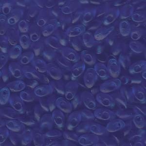 Miyuki Long Magatama Perlen 4x7mm ca8,5gr 0150F transparent matt Sapphire Blue
