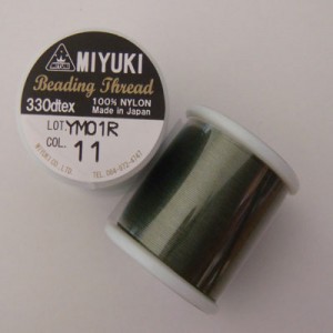 Miyuki Perlenfaden dunkelgrün 50m