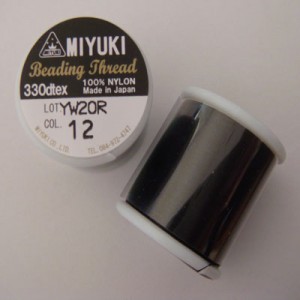 Miyuki Perlenfaden schwarz 50m