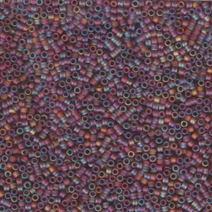 Miyuki Delica Perlen 1,6mm DB0853 transparent rainbow matt dark Amber 5gr