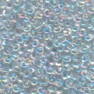Miyuki Magatama Perlen 4mm 0250 transparent irisierend Crystal ca 24gr