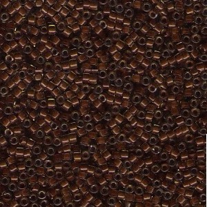 Miyuki Delica Perlen 1,6mm DB1393 colorlined sparkly Golden Brown Chocolate ca 5gr