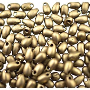 Miyuki Tropfen Perlen 3x5,5mm 2006 matt metallic Gold ca 25gr