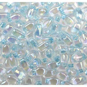 Miyuki Tropfen Perlen 3x5,5mm 0269 glacier blue lined rainbow Crystal ca 25gr