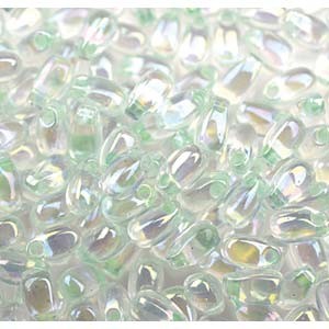 Miyuki Tropfen Perlen 3x5,5mm 0271 light mintgreen lined rainbow Crystal ca 25gr