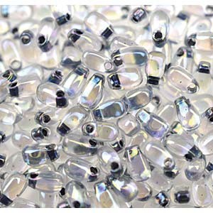 Miyuki Tropfen Perlen 3x5,5mm 0283 nooir lined rainbow Crystal ca 25gr