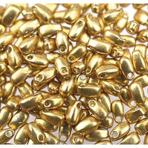 Miyuki Tropfen Perlen 3x5,5mm 4202 Duracoat galvanized Gold ca 25gr