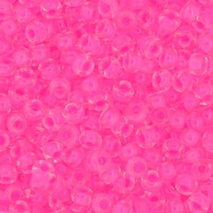 Miyuki Rocailles Perlen 3mm 4299 inside colorlined Neon Cotton Candy ca 13gr