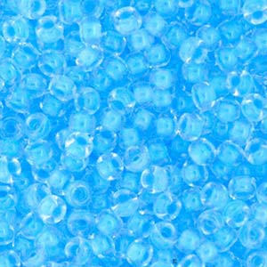 Miyuki Rocailles Perlen 1,5mm 4300 inside colorlined Neon Ocean Blue ca 11gr