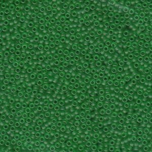 Miyuki Rocailles Perlen 1,5mm 0146F transparent matt Green ca 11gr