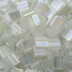 Miyuki Tila Perlen 5mm rainbow silk satin Crystal TL2549 ca 7,2gr