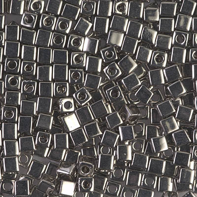 Miyuki Würfel Perlen, Cube, Square Beads 3mm 0190 plated Nickel 20gr