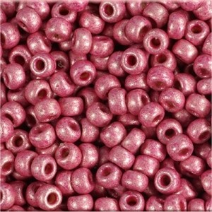Miyuki Rocailles Perlen 2mm 4210F frosted Duracoat galvanized Hot Pink ca 23,5gr