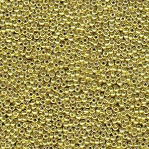 Miyuki Rocailles Perlen 1,5mm 4205 Duracoat galvanized Zest ca 11gr