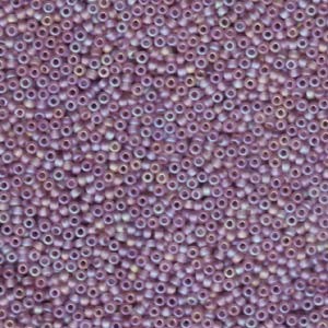 Miyuki Rocailles Perlen 2,2mm 0142FR oder 9660-354 transparent matt rainbow light Amethyst ca 10gr