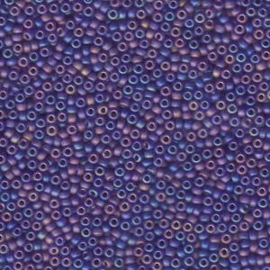 Miyuki Rocailles Perlen 2,2mm 0151FR oder 9660-964 transparent matt rainbow Cobalt ca 10gr