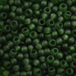 Miyuki Rocailles Perlen 2,2mm 0158F oder 9660-624 transparent matt Turmaline ca 10gr