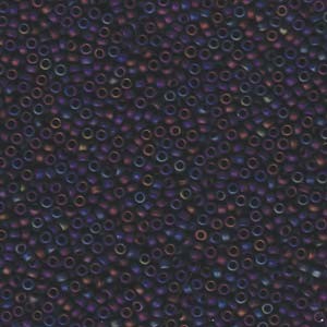 Miyuki Rocailles Perlen 2,2mm 2014 oder 9660-544 metallic matt rainbow Purple ca 10gr