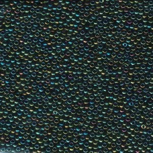 Miyuki Rocailles Perlen 2,2mm 0453 oder 9660-894 metallic rainbow Green ca 10gr