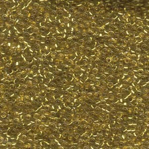 Miyuki Rocailles Perlen 1,5mm 0195 24 Karat Gold lined Chrystal ca 11gr