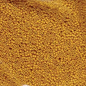 Miyuki Rocailles Perlen 1,5mm 1233 matt opaque Mustard ca 11gr