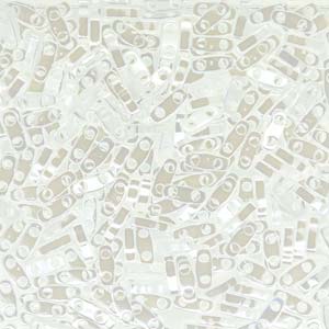 Miyuki Quarter Tila Beads 5x1.5mm opaque luster White ca. 7gr