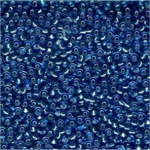 Miyuki Rocailles Perlen 2mm 0019 transparent silverlined Sapphire Blue 12gr