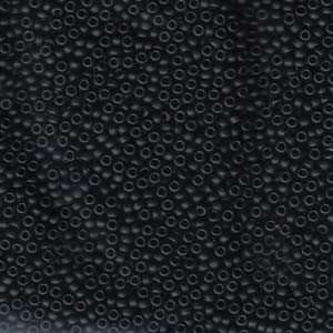 Miyuki Rocailles Perlen 2mm 0401F opaque matte Black 12gr
