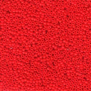Miyuki Rocailles Perlen 2mm 0407 opaque Red 12gr