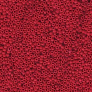 Miyuki Rocailles Perlen 2mm 0408 opaque Dark Red 12gr