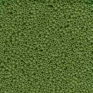 Miyuki Rocailles Perlen 2mm 0411 opaque Green 12gr